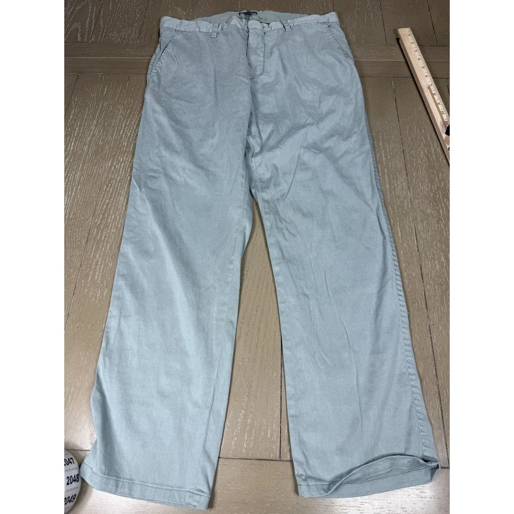 Zachary Prell Pants Mens 34x28 Green Stretch Chino Straight Leg‎ Casual Office